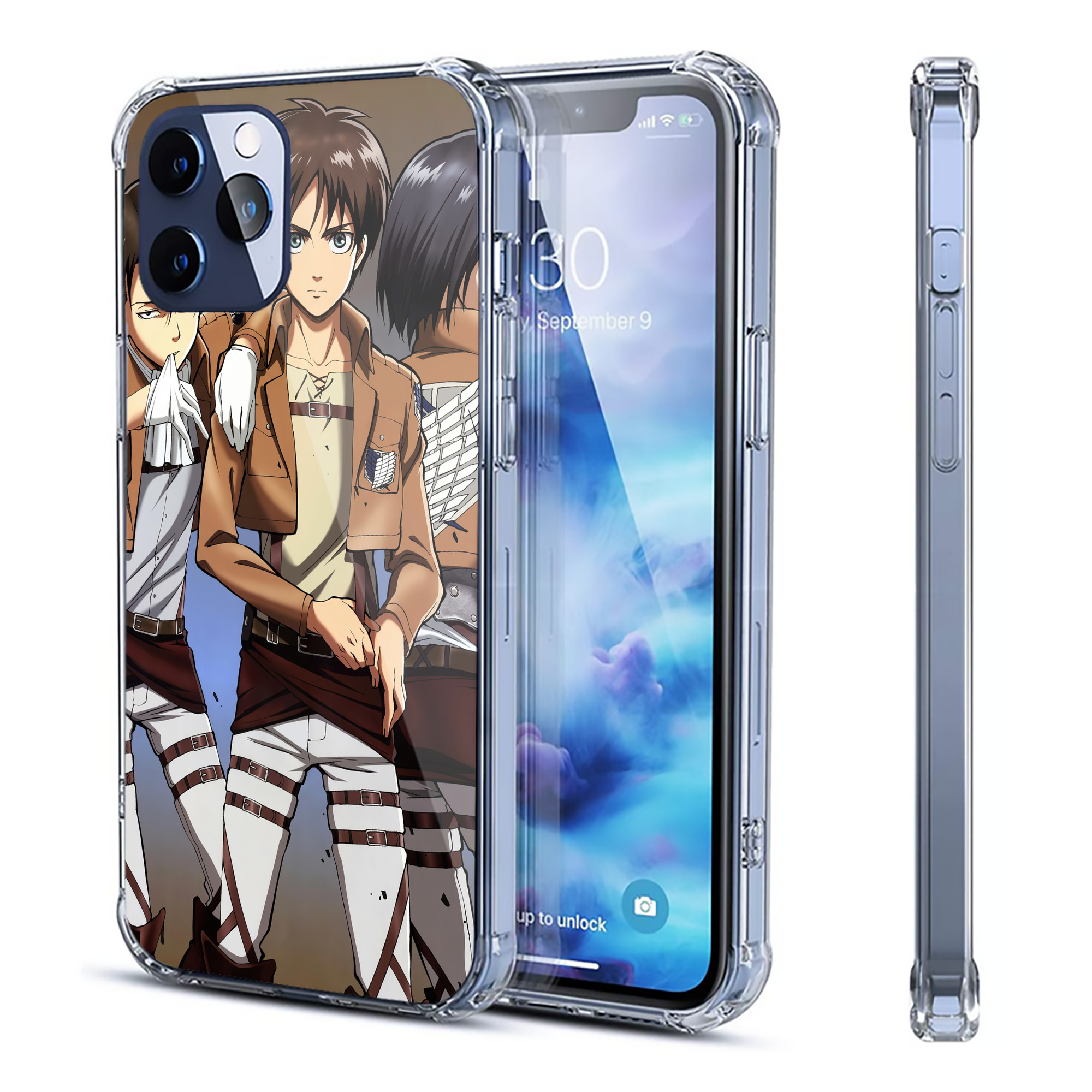 （画像用） 進撃の巨人 Attack on Titan 【iPhone 12シリーズ対応】透明スマホケース（クリアソフトケース）